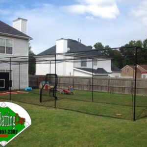 12x12x40ft. #36 Batting Cage Frame and Netting W/Door